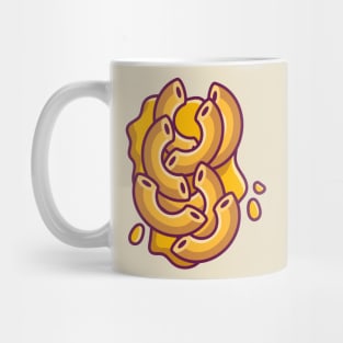 Macaroni Pasta With Creamy Sauce Cartoon Mug